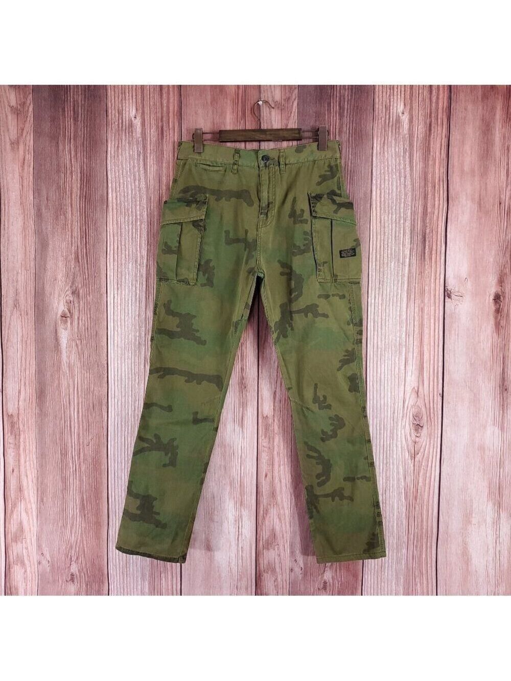 *READ* 10 Deep Mens Size 32(34)X31 High Post Camo Cargo Pants Cotton